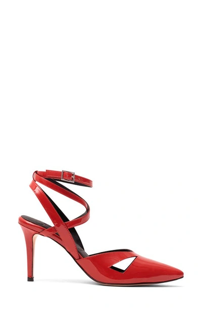 Shop Anthony Veer Ava Wrap Ankle Strap Pump In Fire Red