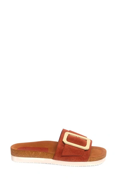 Anthony Veer Clare Slide Sandal In Ginger Biscuit