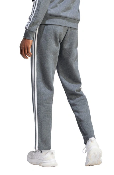 Shop Adidas Originals Adidas Essentials 3-stripes Fleece Sweatpants In Dark Grey Heather