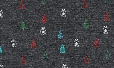 Shop Andy & Evan Santa Shark Print Shirt & Pants Set In Charcoal Yeti