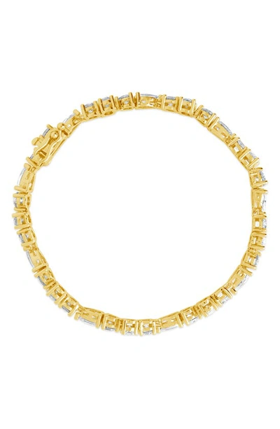 Sterling Forever Billie Cubic Zirconia Tennis Bracelet In Gold