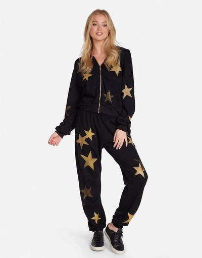Lauren Moshi Lachelle Gold Crystal Multi Stars In Black