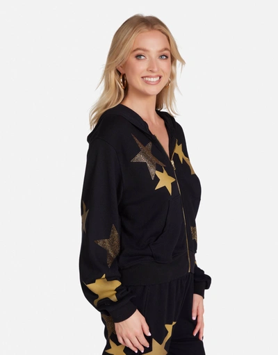 Lauren Moshi Lachelle Gold Crystal Multi Stars In Black