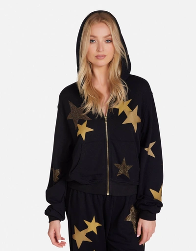 Lauren Moshi Lachelle Gold Crystal Multi Stars In Black