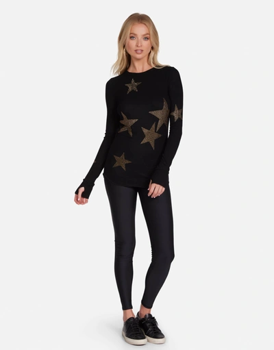 Lauren Moshi Mckinley Gold Crystal Multi Stars In Black