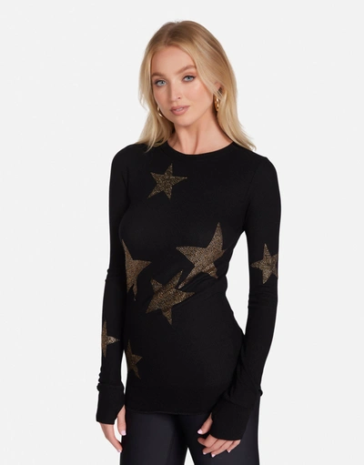 Lauren Moshi Mckinley Gold Crystal Multi Stars In Black