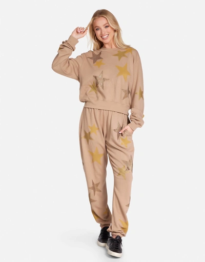 Lauren Moshi Spalding Gold Crystal Multi Stars In Sand Dune