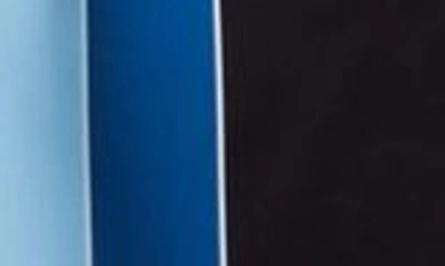 Shop Ciebon Stripe Tie Waist Long Sleeve Maxi Shirtdress In Blue