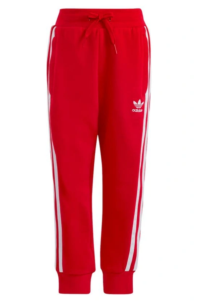 Shop Adidas Originals Kids' Adicolor Crewneck Sweatshirt & Joggers Set In Better Scarlet