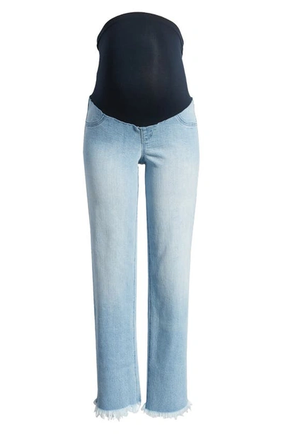 Shop 1822 Denim Over The Bump Relaxed Straight Leg Maternity Jeans In Lizzy