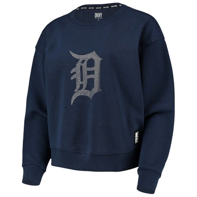 Shop Dkny Sport Navy Detroit Tigers Carrie Pullover Sweatshirt