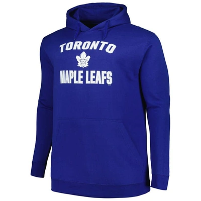 Shop Profile Blue Toronto Maple Leafs Big & Tall Arch Over Logo Pullover Hoodie