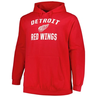 Shop Profile Red Detroit Red Wings Big & Tall Arch Over Logo Pullover Hoodie