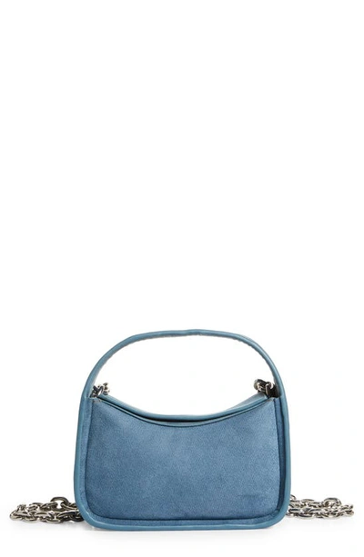 Shop Stand Studio Minnie Leather Top Handle Bag In Washed Indigo