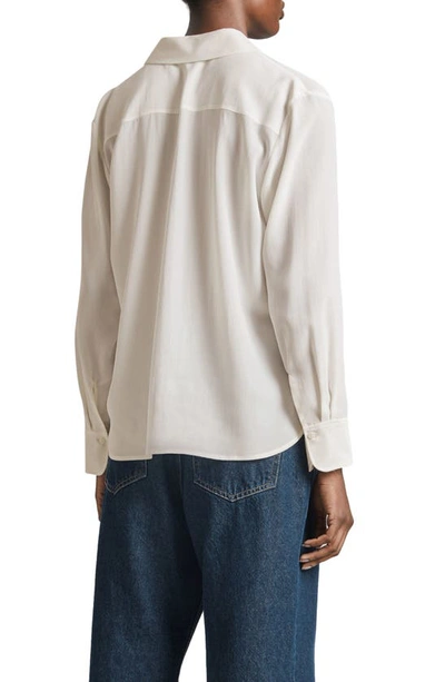 & Other Stories Silk Button-up Shirt In Off White