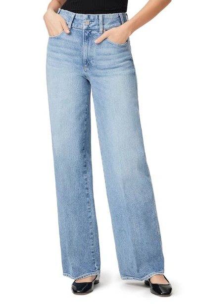 Paige Sasha High Waist Wide Leg Jeans In Khristen Distressed