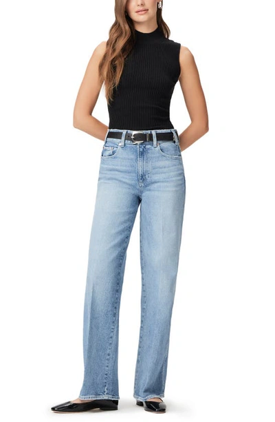 Shop Paige Sasha High Waist Wide Leg Jeans In Khristen Distressed