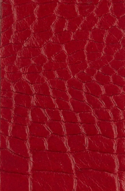 Ada Skinny Leather Wrap Belt In Red Python