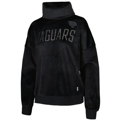 Shop Dkny Sport Black Jacksonville Jaguars Deliliah Rhinestone Funnel Neck Pullover Sweatshirt