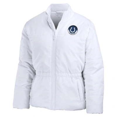 Shop Wear By Erin Andrews White Indianapolis Colts Packaway Full-zip Puffer Jacket