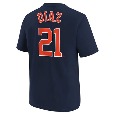 Shop Nike Youth  Yainer Diaz Navy Houston Astros Name & Number T-shirt