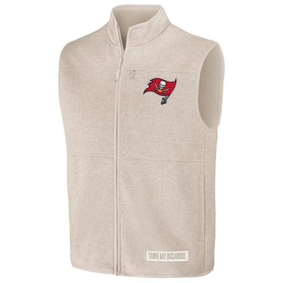 Shop Nfl X Darius Rucker Collection By Fanatics  Oatmeal Tampa Bay Buccaneers Full-zip Sweater Vest