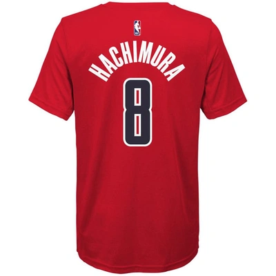 Shop Nike Youth  Rui Hachimura Red Washington Wizards Name & Number Performance T-shirt