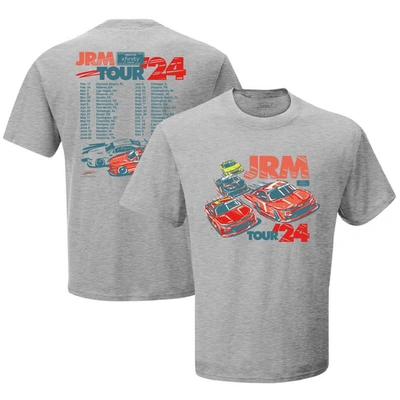 Shop Jr Motorsports Official Team Apparel Heather Gray 2024 Schedule T-shirt