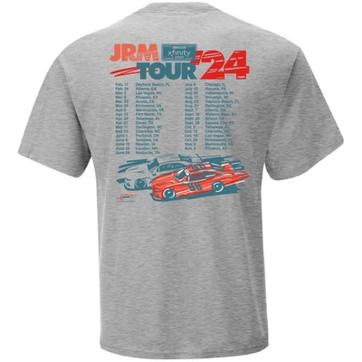 Shop Jr Motorsports Official Team Apparel Heather Gray 2024 Schedule T-shirt