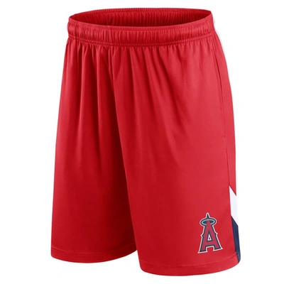 Shop Fanatics Branded Red Los Angeles Angels Slice Shorts