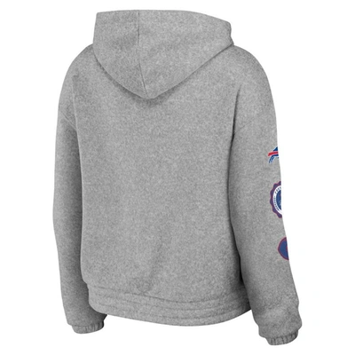 Wear By Erin Andrews Heather Gray Buffalo Bills Full-zip Hoodie In Heather Gray