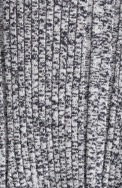 Shop Stella Mccartney Mouliné Rib Knit Sweater Skirt In Grey Melange