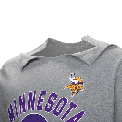 Shop Nfl Gray Minnesota Vikings Tackle Adaptive T-shirt