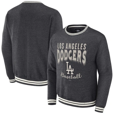 Shop Darius Rucker Collection By Fanatics Heather Charcoal Los Angeles Dodgers Vintage Pullover Sweatshi