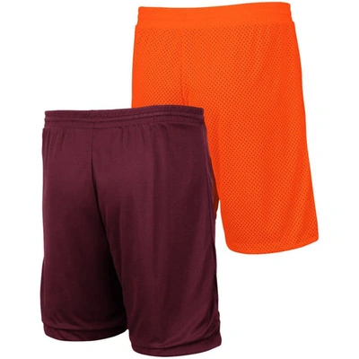 Shop Colosseum Orange/maroon Virginia Tech Hokies Wiggum Reversible Shorts