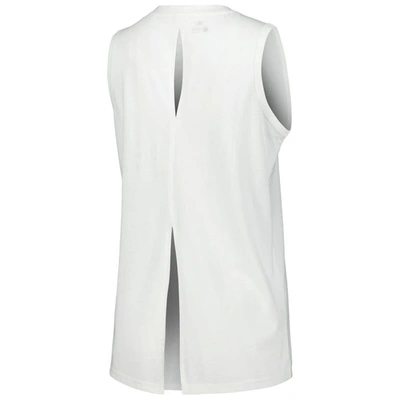 Shop Levelwear White New York Knicks Paisley Peekaboo Tank Top