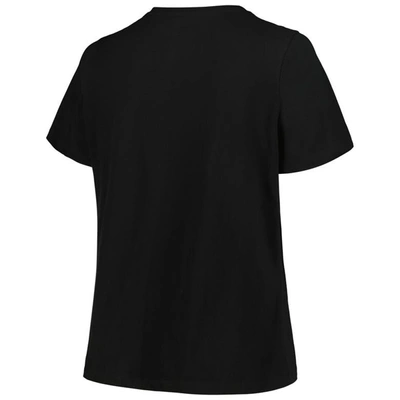 Shop Profile Black Minnesota Timberwolves Plus Size Arch Over Logo V-neck T-shirt