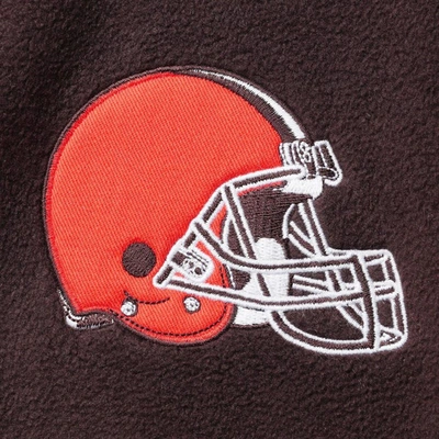 Shop 47 ' Brown/oatmeal Cleveland Browns Color Block Kodiak Half-zip Jacket