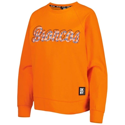 Shop Dkny Sport Orange Denver Broncos Regina Pullover Sweatshirt