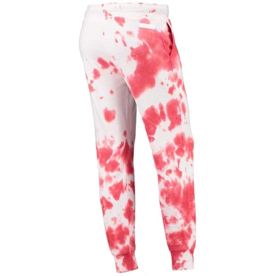 Shop Dkny Sport White/red Washington Nationals Melody Tie-dye Jogger Pants