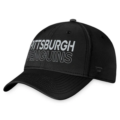 Shop Fanatics Branded  Black Pittsburgh Penguins Authentic Pro Road Flex Hat