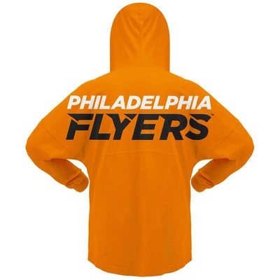 Shop Fanatics Branded Orange Philadelphia Flyers Jersey Lace-up V-neck Long Sleeve Hoodie T-shirt