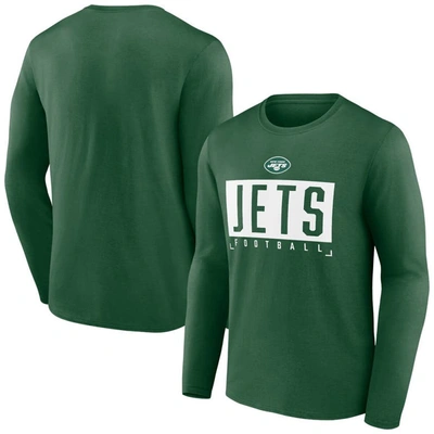 Shop Fanatics Branded Green New York Jets Big & Tall Wordmark Long Sleeve T-shirt