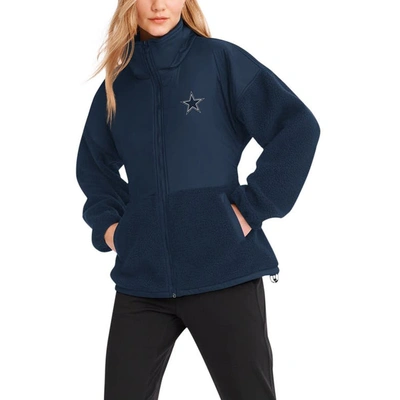 Dkny Sport Navy Dallas Cowboys Drew Sherpa Full-zip Jacket In Navy