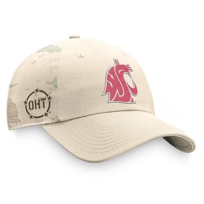 Shop Top Of The World Khaki Washington State Cougars Oht Military Appreciation Camo Dune Adjustable Hat