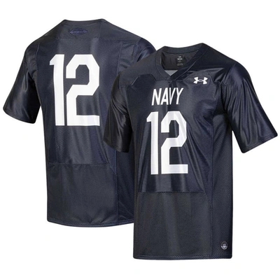 Shop Under Armour Youth  #12 Navy Navy Midshipmen Silent Service Replica Football Jersey
