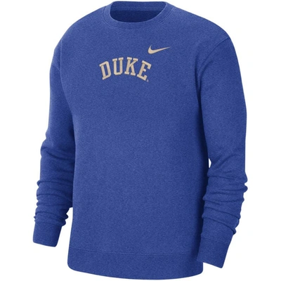 Shop Nike Royal Duke Blue Devils Campus Pullover Sweatshirt