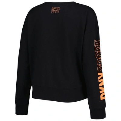 Shop Dkny Sport Black San Francisco Giants Lily V-neck Pullover Sweatshirt