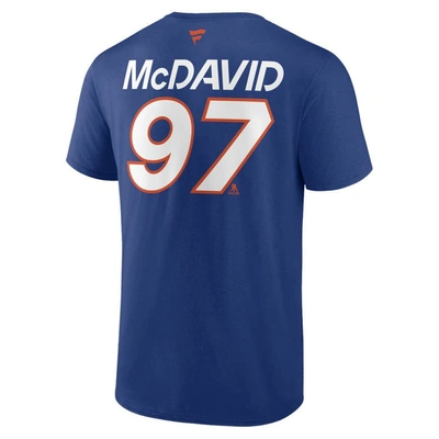 Shop Fanatics Branded Connor Mcdavid Royal Edmonton Oilers Authentic Pro Prime Name & Number T-shirt