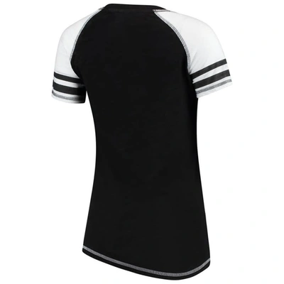 Shop Soft As A Grape Black Oakland Athletics Color Block V-neck T-shirt
